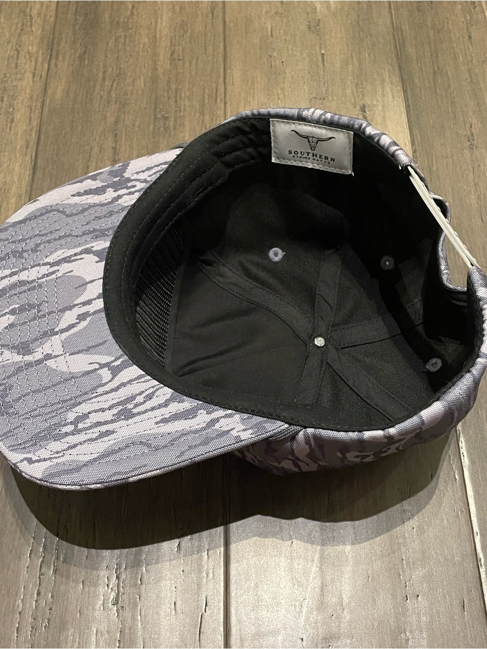 Southern String Hat Co SS Hat Co Gray Camo Rope Snapback Hunting Outdoor Cap - Picture 6 of 8